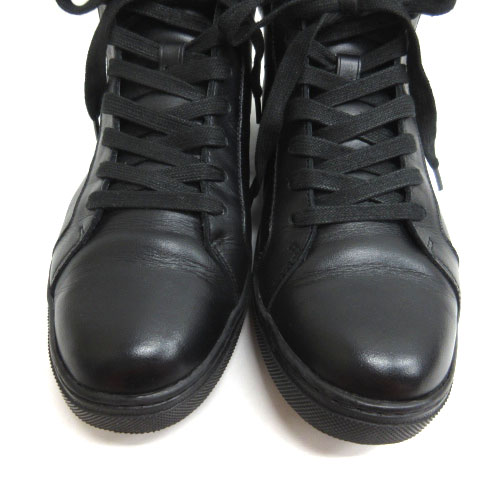 ★希少 レザー★ COACH スニーカー 靴 G1512 ブラック COACH】コーチ レザー ターンロック ハイカット スニーカー