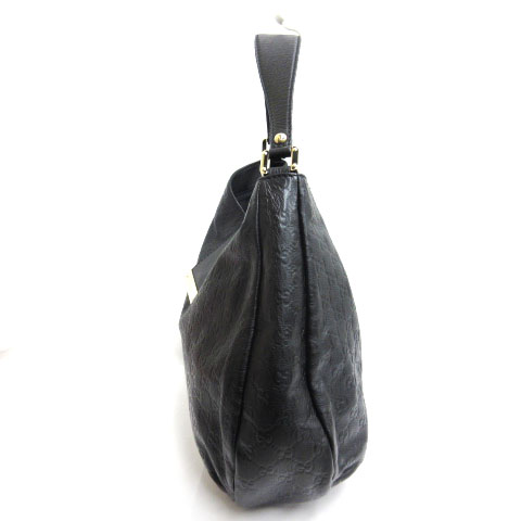 グッチ GUCCI シマ GG柄 レザー ショルダーバッグ 211933 ブラック  