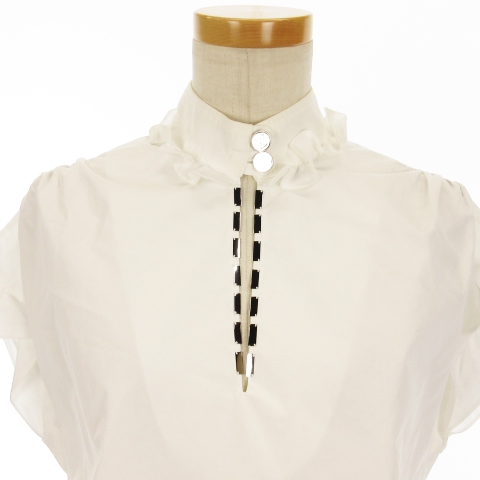 黄ばみなし】ルイヴィトンフリルブラウス