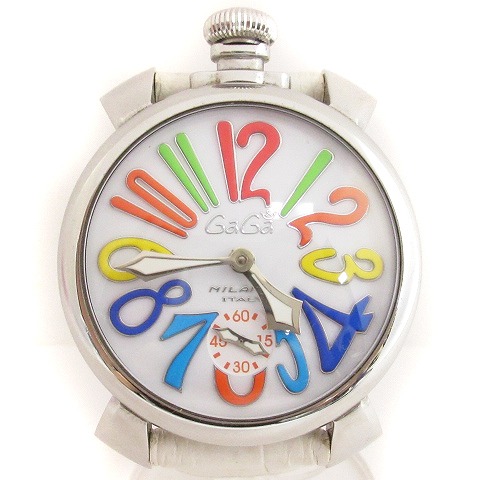 ガガミラノ GaGa MILANO マヌアーレ 48MM 腕時計 手巻き 裏スケルトン  