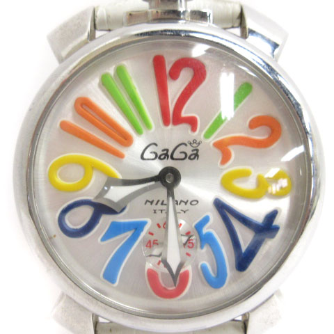 ガガミラノ GaGa MILANO マヌアーレ 48MM 腕時計 手巻き 裏スケルトン 