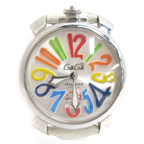 ガガミラノ GaGa MILANO マヌアーレ 48MM 腕時計 手巻き 裏スケルトン 