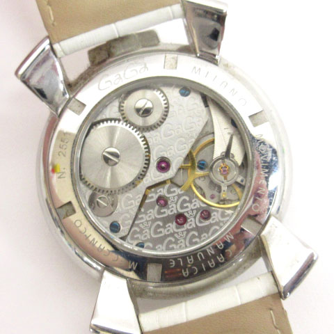 ガガミラノ GaGa MILANO マヌアーレ 48MM 腕時計 手巻き 裏スケルトン 