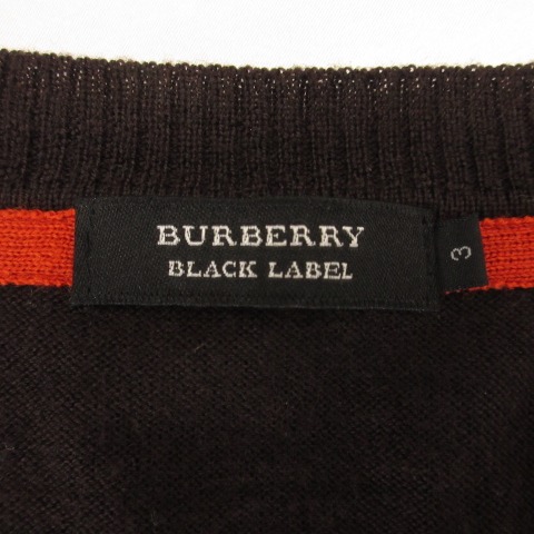 買い得 Burberry Black Label ダークブラウンニット 【公式通販】