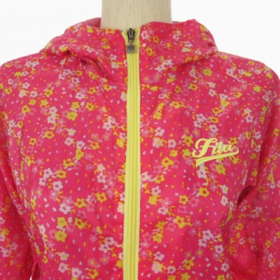 フィラ FILA ウインドブレーカー ジップアップ ジャケット 花柄 L 