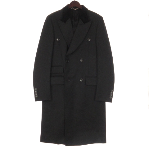 グッチ GUCCI ダブル ロング コート 227U05 ブラック 44R メンズ 016  
