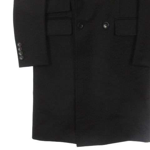 グッチ GUCCI ダブル ロング コート 227U05 ブラック 44R メンズ 016