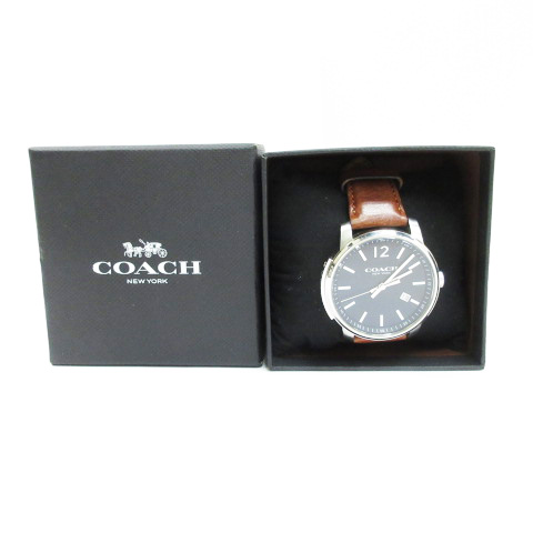 コーチ COACH デイト クオーツ 腕時計 革ベルト CA.100.2.14.1067 
