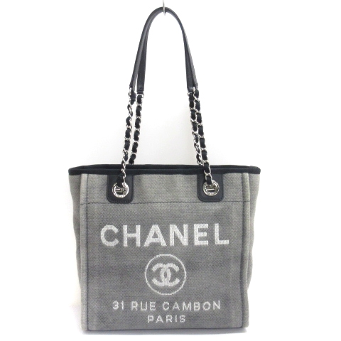 シャネル CHANEL ドーヴィル PM チェーン トート バッグ ショルダー 16 
