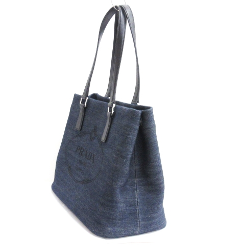 未使用品 プラダ PRADA DENIM VITELLO デニム トートバッグ ハンド