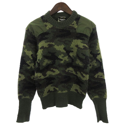 バブアー Barbour 80s ウール ニット コマンドセーター 長袖 カモフラ 