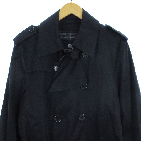 BURBERRY 現行！バーバリー XL トレンチコート きよし 黒 Check柄