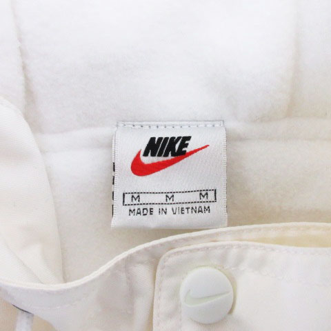 ナイキ NIKE ナイロン ジャケット 裏起毛 フード ホワイト M 240119E