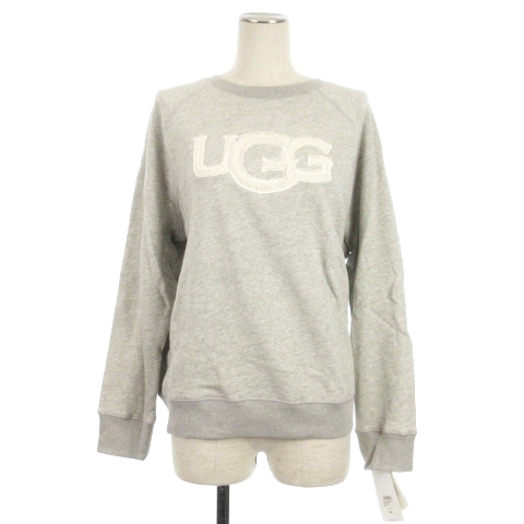 アグ UGG タグ付き サガラ ロゴ スウェット トレーナー 裏毛 グレー S 