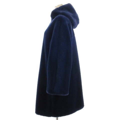 【未使用】　y2k jakke エコファー　コート　ネイビー　藍色　青みブラック エンポリオアルマーニ EMPORIO ARMANI FW21-22 コレクション