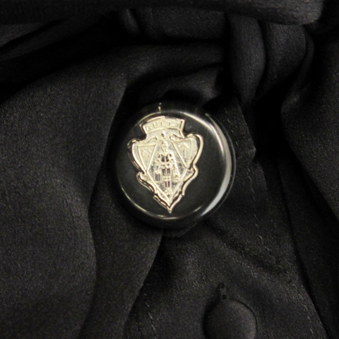 グッチ GUCCI リボンタイ ブラウス シャツ 七分袖 シルク イタリア製