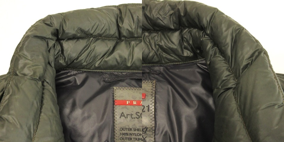 プラダスポーツ PRADA SPORT 切替 ダウン ジャケット ジップアップ 