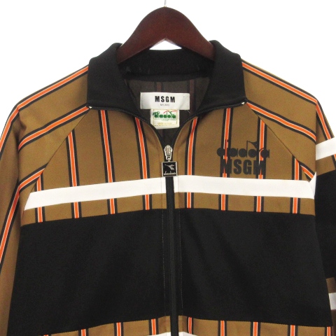 diadora MSGM コラボ 厚かっ ジャージジャケット 黒/白