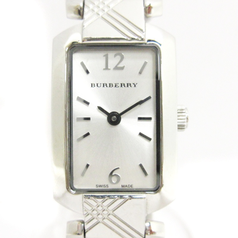 ☆極美品 BU4211 BURBERRY バーバリー 時計 スクエア シルバー バーバリー BURBERRY 腕時計 クォーツ ST-STEEL BU4211 シルバー
