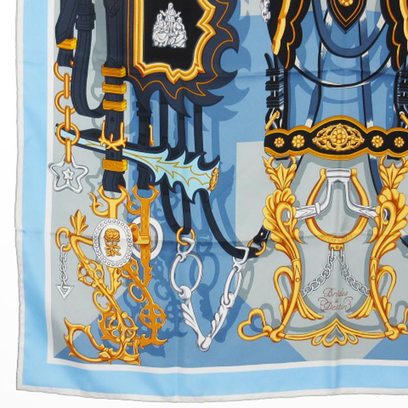 エルメス HERMES カレ90 BRIDES ET DESTIN スカーフ シルク エルメス HERMES カレ90 BRIDES ET DESTIN スカーフ シルク