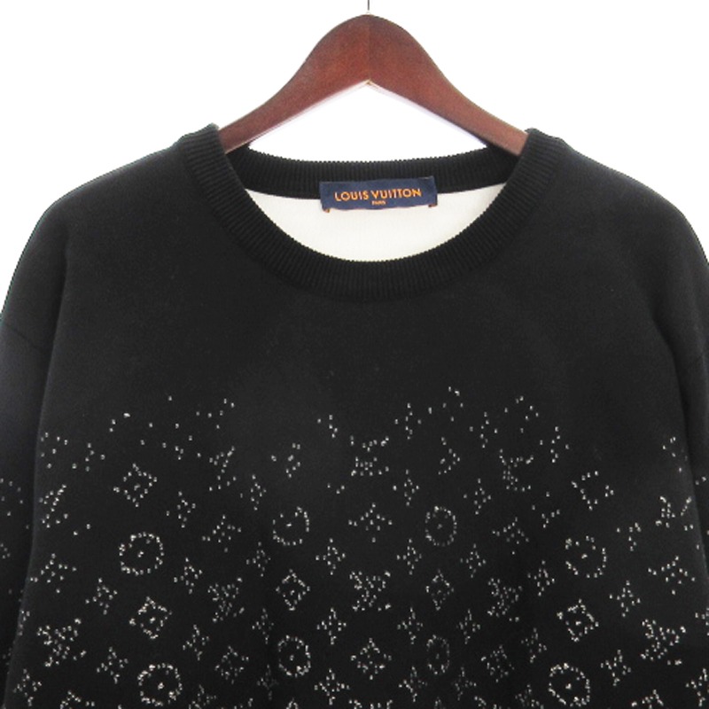 ルイヴィトンニットモノグラムグラディエントブラックXL