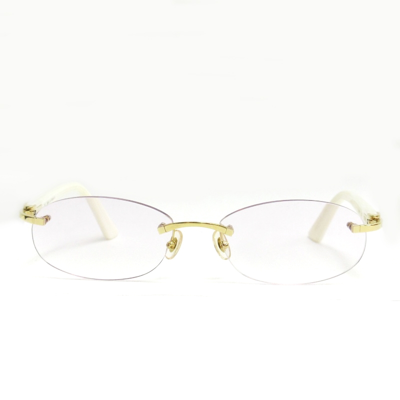 カルティエ Cartier メガネ オーバル リムレス 度入り CT0056O カルティエ Cartier メガネ オーバル リムレス 度入り CT0056O