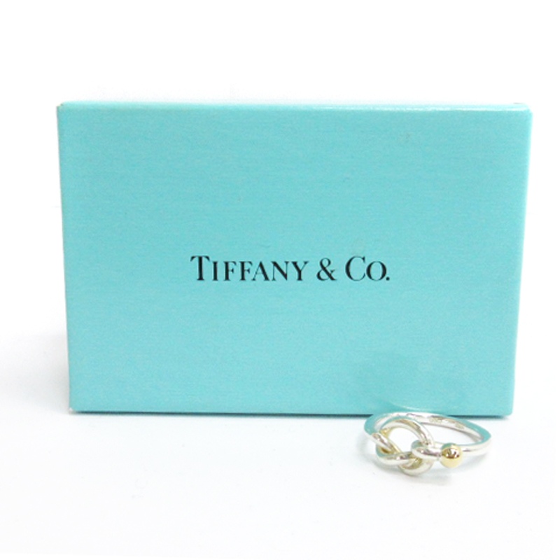 ティファニー TIFFANY & CO. ラブノット リング SV925 K18 750刻印 