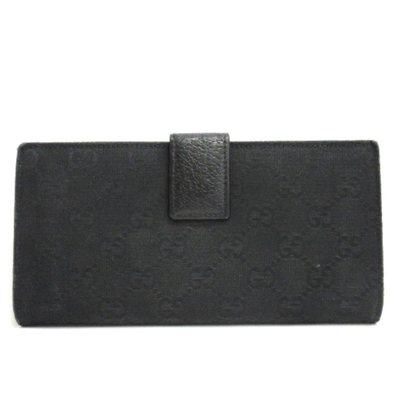 GUCCI グッチ GGキャンバス Wホック ダブルホック 長財布 ブラック 楽天市場】【財布】GUCCI グッチ GGキャンバス Wホック ダブル