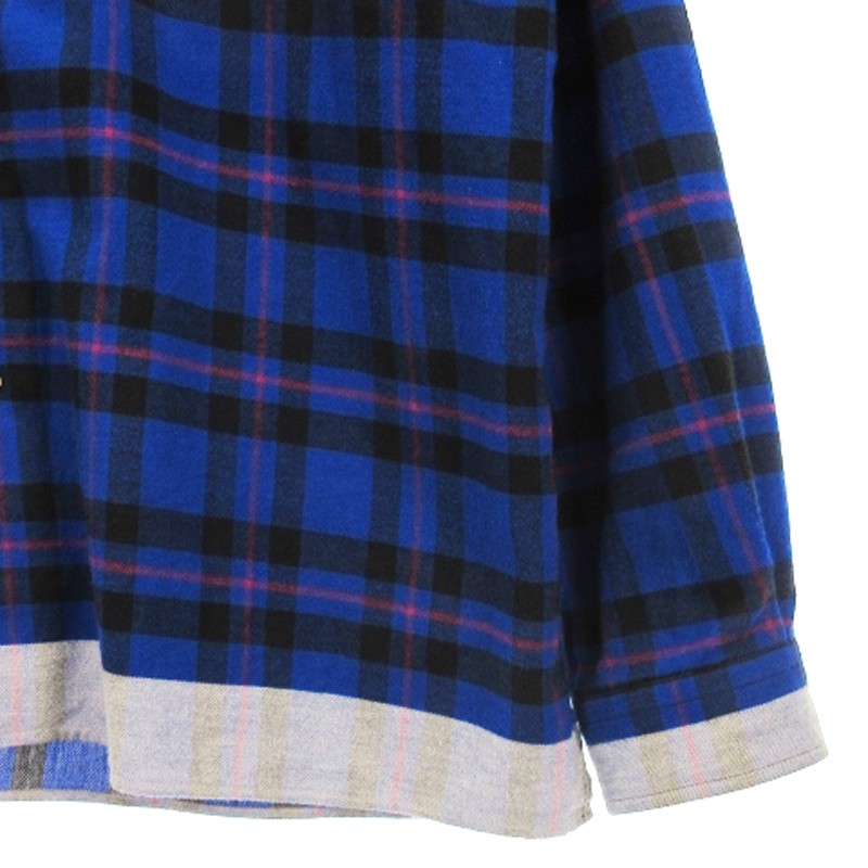 ユニフォームエクスペリメント LINE FLANNEL SHIRT 2 ブラック uniform experiment（ユニフォームエクスペリメント）の「LINE