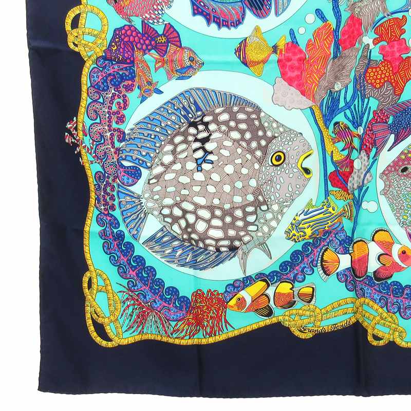 エルメス HERMES カレ90 深海 スカーフ レディース