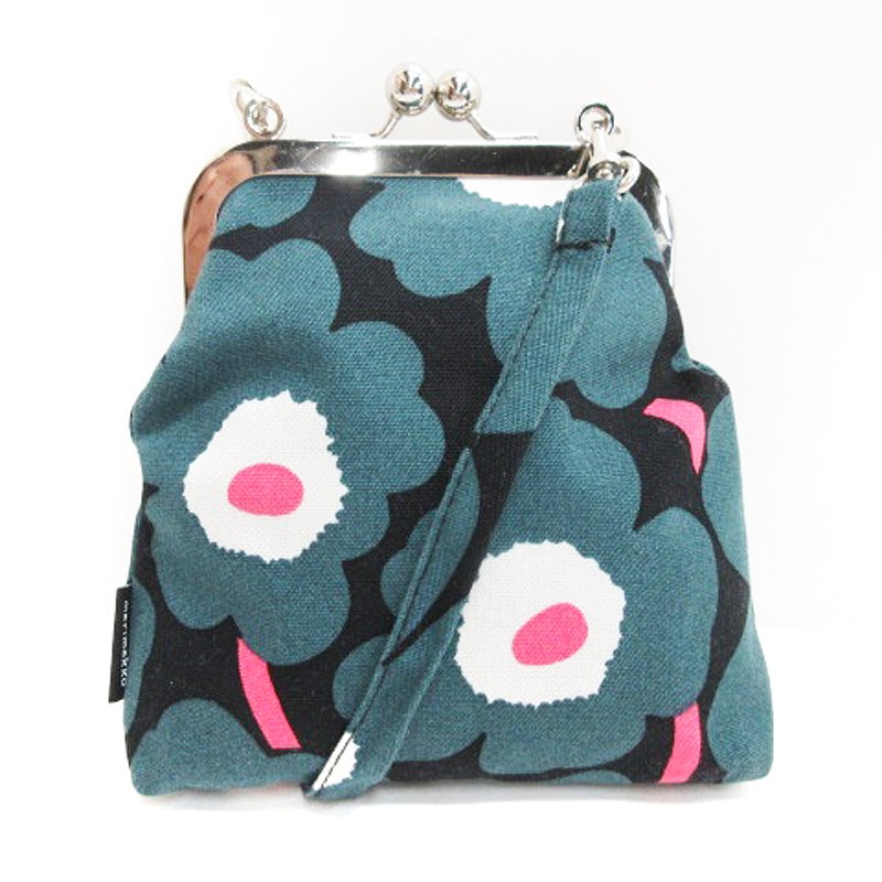 マリメッコ marimekko がま口 ポーチ ショルダー バッグ