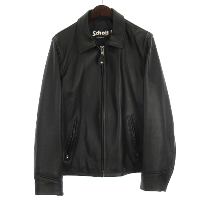 SCHOTT 3rdレザートラッカー USA規格 ポケットピン バックロゴ 