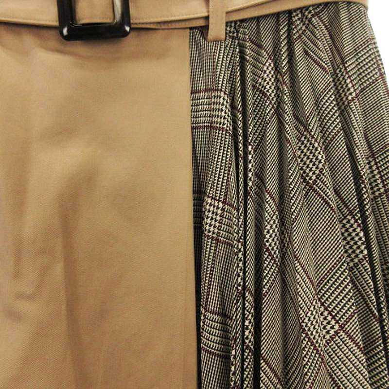 マイストラーダ Mystrada プリーツ トレンチ スカート 切替 ミモレ丈  