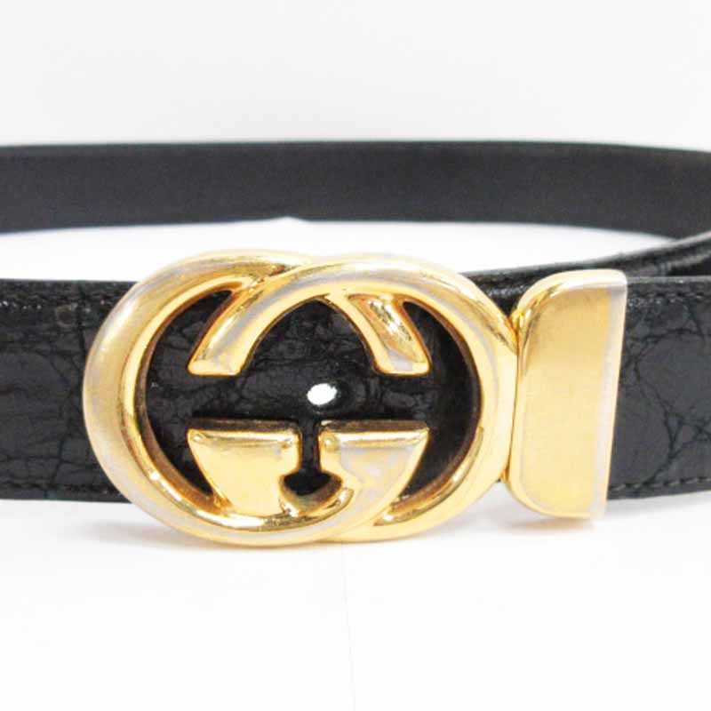 【美品】グッチ Gバックル ベルト付き ゴールド ブラック メンズ レディース 楽天市場】GUCCI グッチ Gバックル レディースベルト レザー 黒