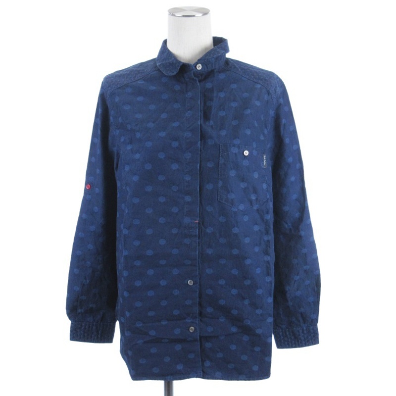 ポールスミス PAUL SMITH シャツ 長袖 ドット柄 ブルー 38 ポールスミス PAUL SMITH シャツ 長袖 ドット柄 ブルー 38