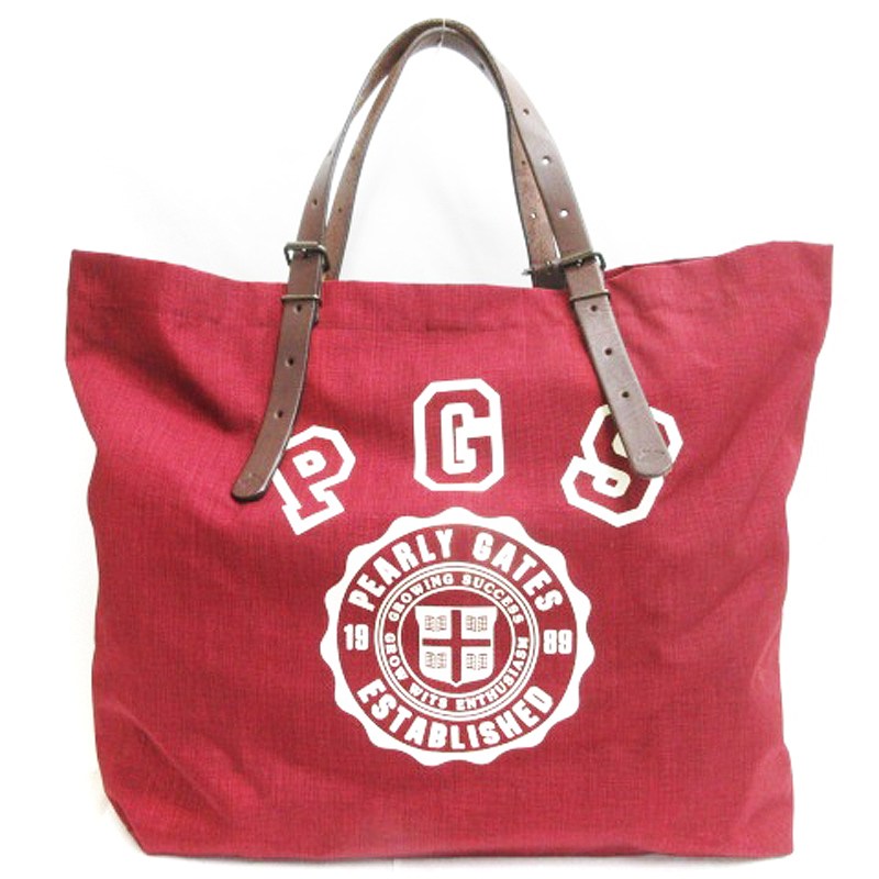 PEARLY GATES 赤 ナイロンバッグ PEARLY GATES キャディバッグ 軽量 3