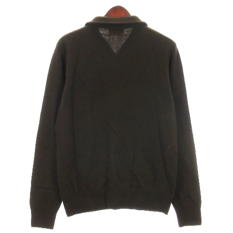 エルメス HERMES ハーフジップ ニット セーター イタリア製 ブラウン M