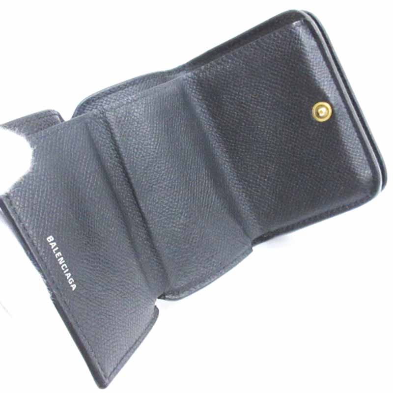 バレンシアガ BALENCIAGA BBロゴ プレート 三つ折り財布 コンパクト