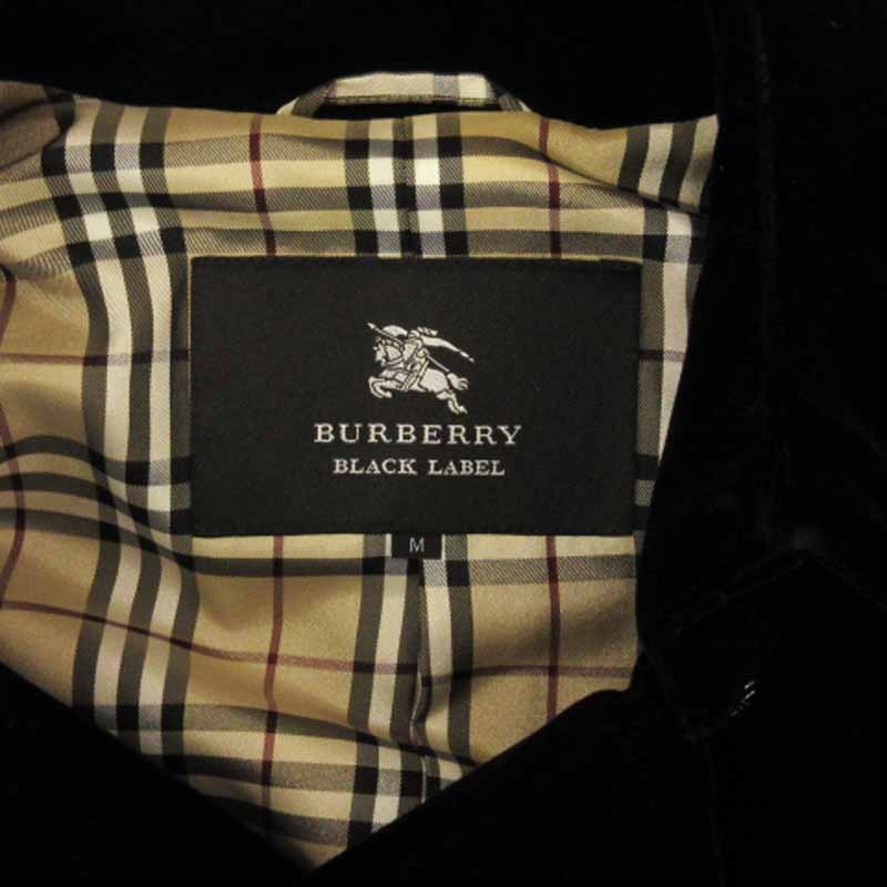 バーバリーブラックレーベル BURBERRY BLACK LABEL ベロア ナポレオン 