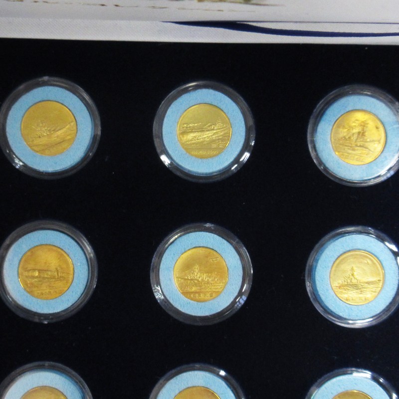 日本海軍の艦艇 K18 ミニチュアメダル コレクション 20枚セット 原画