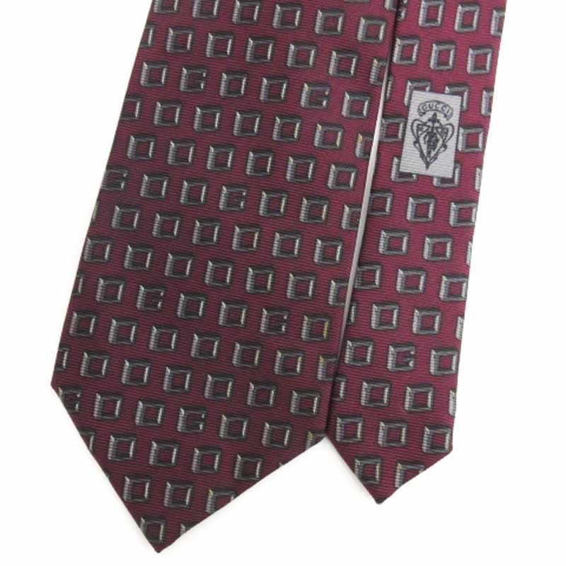 GUCCI ネクタイ G柄 メンズ フォーマル シルク セレモニー 総柄 美品 グッチ GUCCI ネクタイ GG柄 総柄 シルク イタリア製
