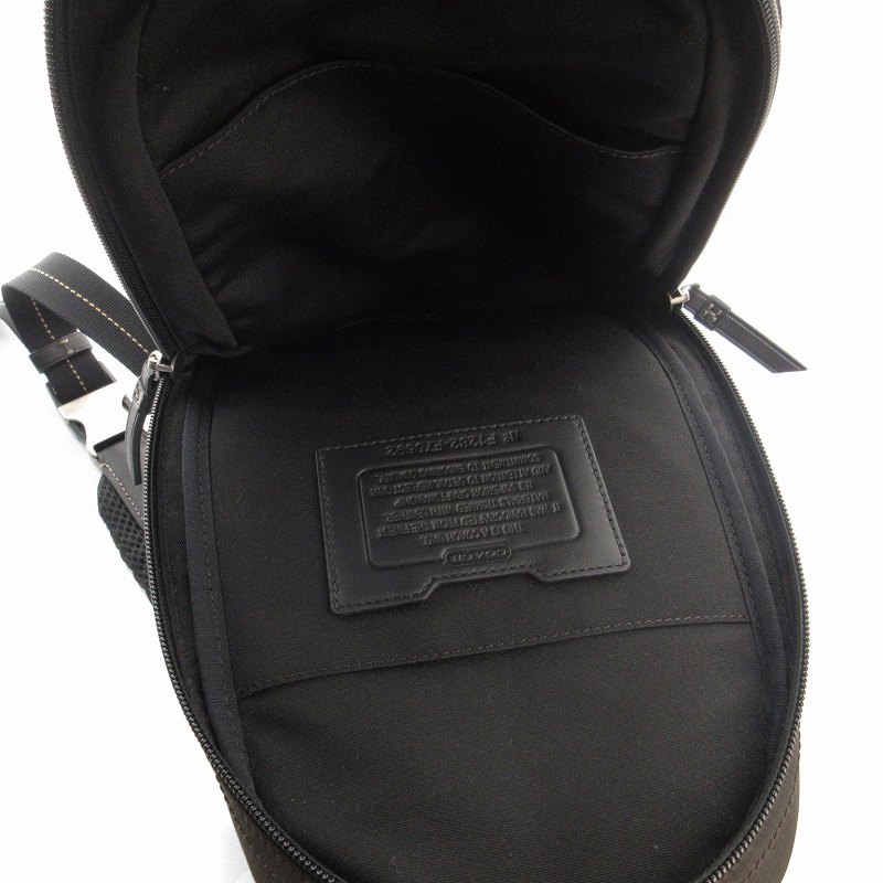 コーチ COACH Varick Nylon Sling ボディバッグ クロスボディ 茶