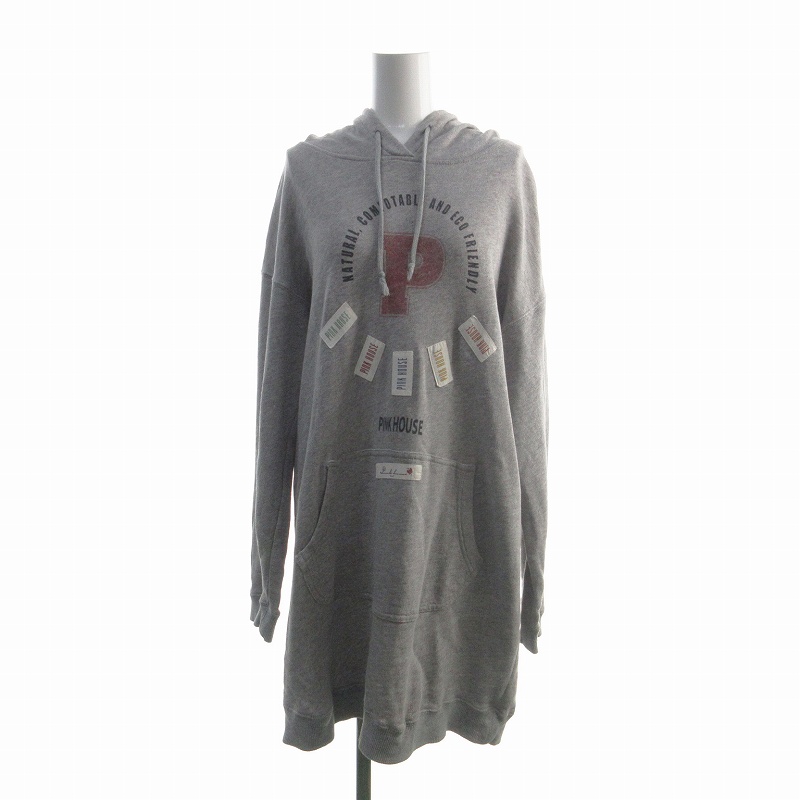 PINK HOUSE グレー パーカー PINK HOUSE × Go with DUVETICA 裏毛起毛