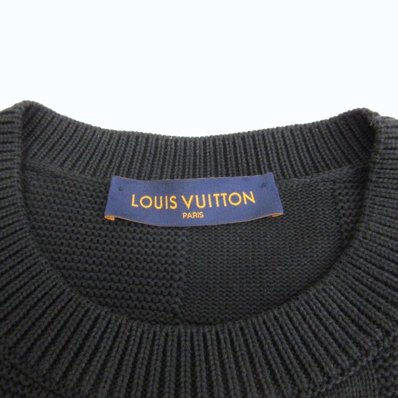 Louis Vuitton ダミエ　ネイビー セーター　ニット 楽天市場】LOUIS VUITTON ルイヴィトン ダミエ ニット 長袖 トップス