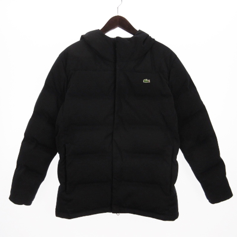 ラコステ LACOSTE ピケ ダウン ジャケット ワニ ロゴ BH340EL 紺 