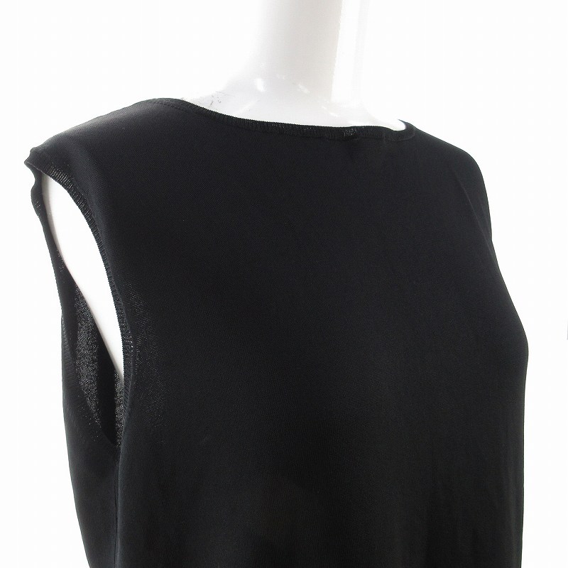 イオコムイオ ノースリーブ カットソー シアー シースルー 38 M 黒 イオコムイオ ノースリーブ カットソー シアー シースルー 38 M 黒