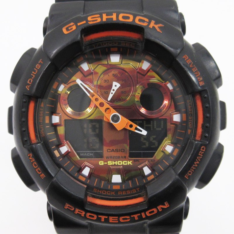 CASIO G-SHOCK GA-100BR オレンジ ブラック