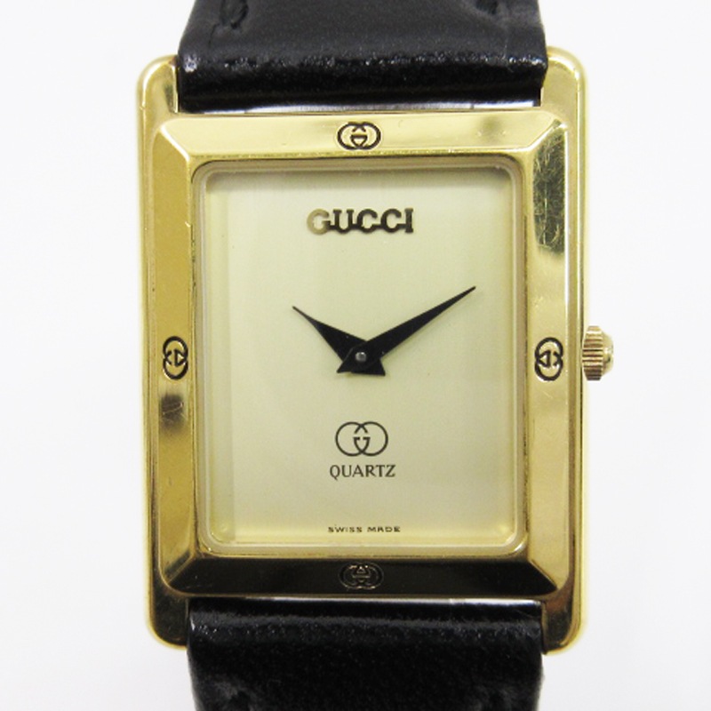 グッチ GUCCI 腕時計 スクエア クォーツ 2針 4100M ゴールドカラー
