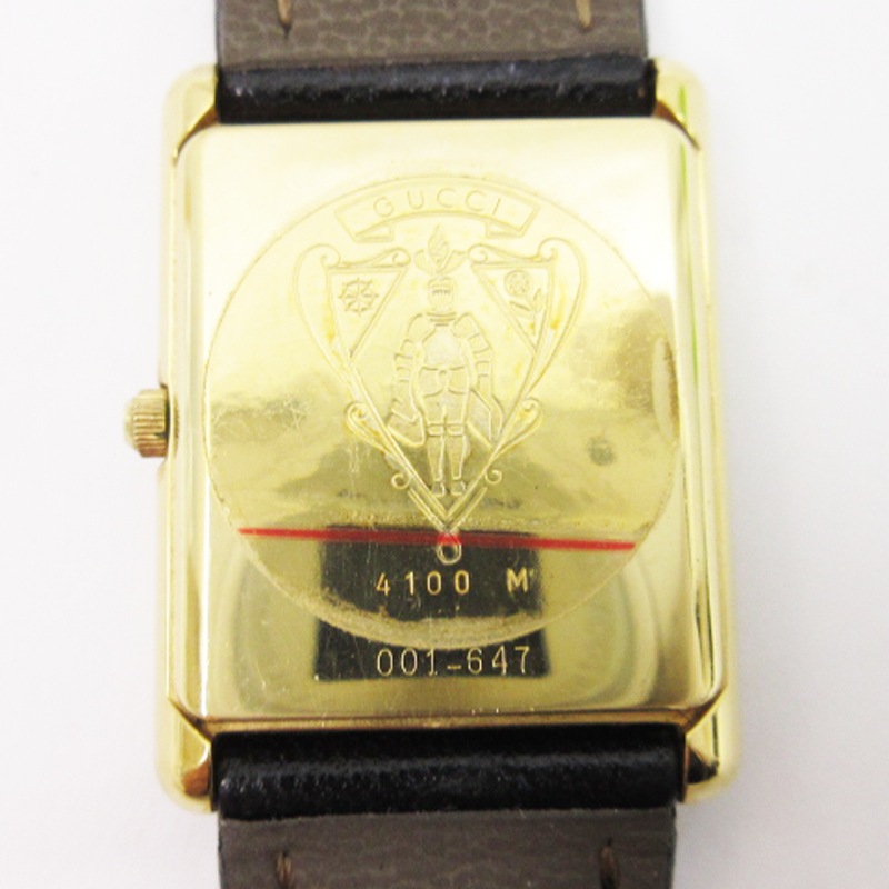 グッチ GUCCI 腕時計 スクエア クォーツ 2針 4100M ゴールドカラー