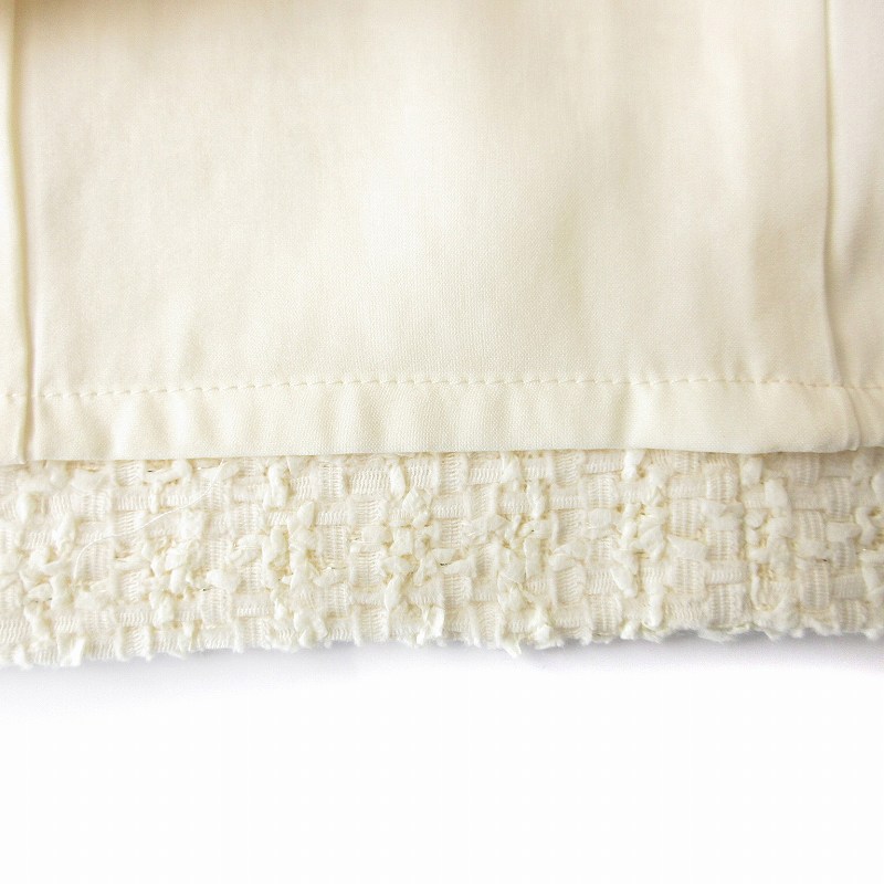 エムプルミエ M-Premier ノースリーブワンピース ツイード ひざ丈 34